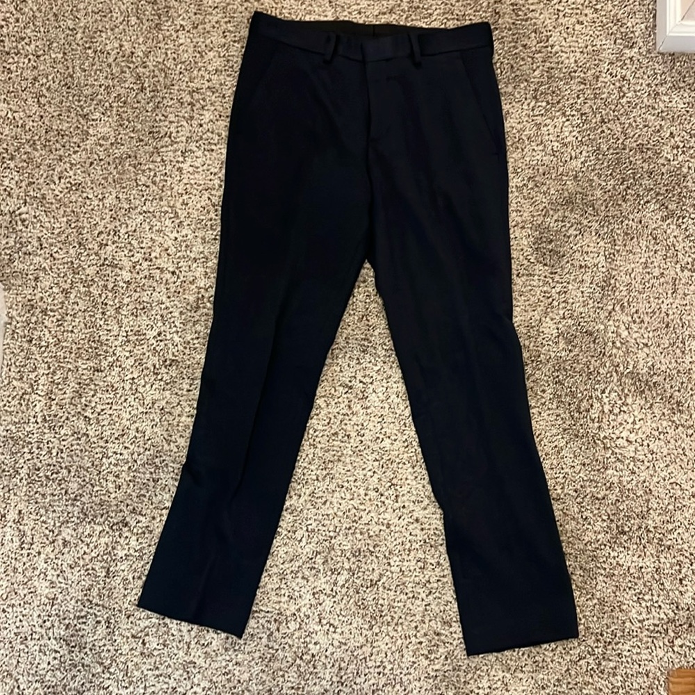 Express Navy Blue Slim Performance Dress Pants. Size 28x30
